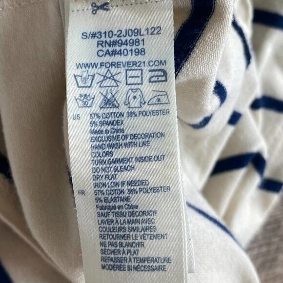 Forever 21 H81 Beaded Embellished Striped Knit T-Shirt Tee Shirt Dress - Picture 14 of 14